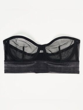 Else Bare Underwire Strapless Bra Sheer Black 38B NWT Lightweight